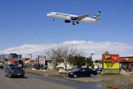 Flight 666 arriving in Toronto for  the Iron Maiden concert at the ACC