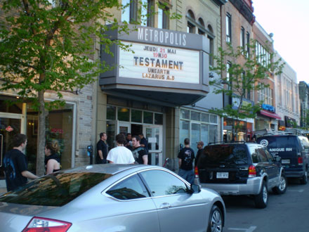 Beautiful warm summer night in down town Montreal for Terstament. Click here for more pics and a review of the show